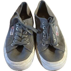 Superga 2750 Cotu Classic Unisex‎ Gray Canvas Sneakers Size 8